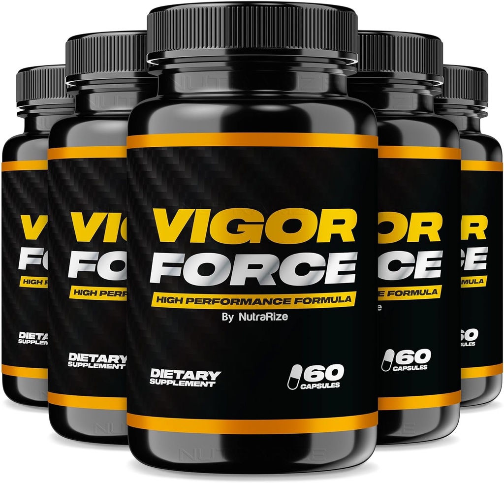 (5 Pack) Vigor Force für Männer, Vigor Force High Performance Formel, Offizielle Vigor Force Male Pillen 8.50, Premium Zutaten für maximale Wirksamkeit, Vigor Force Bewertungen VigorForced (300 Kapseln)