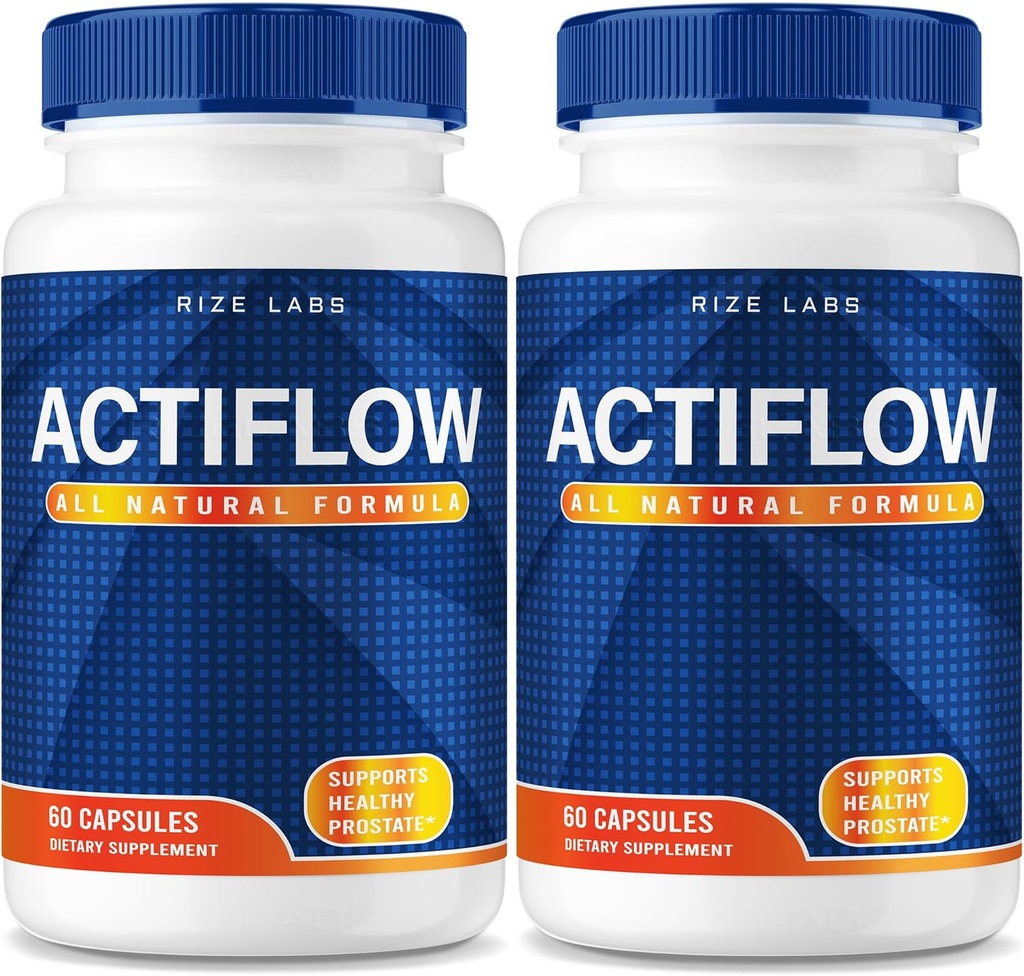 rize labs (2 Pack) Actiflow Capsules, Actiflow Advancedl Supplement zur Verbesserung des Wohlbefindens, Actiflow Maximum Strength Formula, Actiflow Prostate Heath Reviews (120 Kapseln)