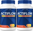 rize labs (2 Pack) Capsule Actiflow, Actiflow Advancedl Supplement per migliorare il benessere, Actiflow Maximum Strength Formula, Actiflow Prostate Heath Recensioni (120 capsule)