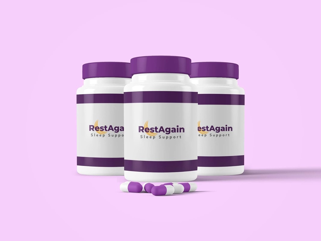 RestAin Soutien du sommeil - 90 Capsules, Mélatonine, GABA, Magnésium, L Theanine, Ashwagandha et plus