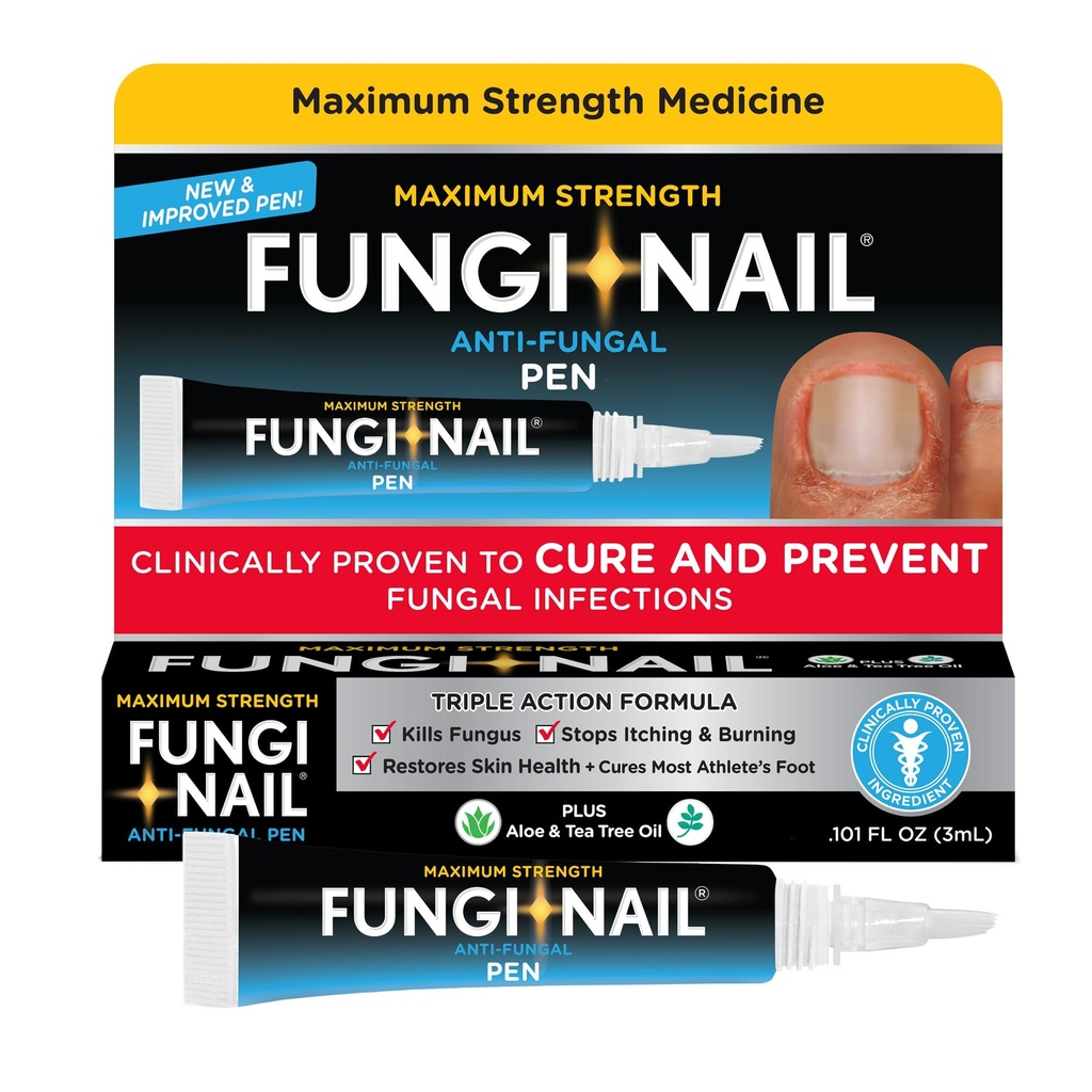 Fungi-Nail Pen Applicator Anti-Fungal Lösung, Tötet Pilz, die zu Nail & Athleten Fuß mit Tolnaftate & klinisch getestet zu heilen und zu verhindern Pilzinfektionen, 0.101 Fl Oz (Pack von 1)