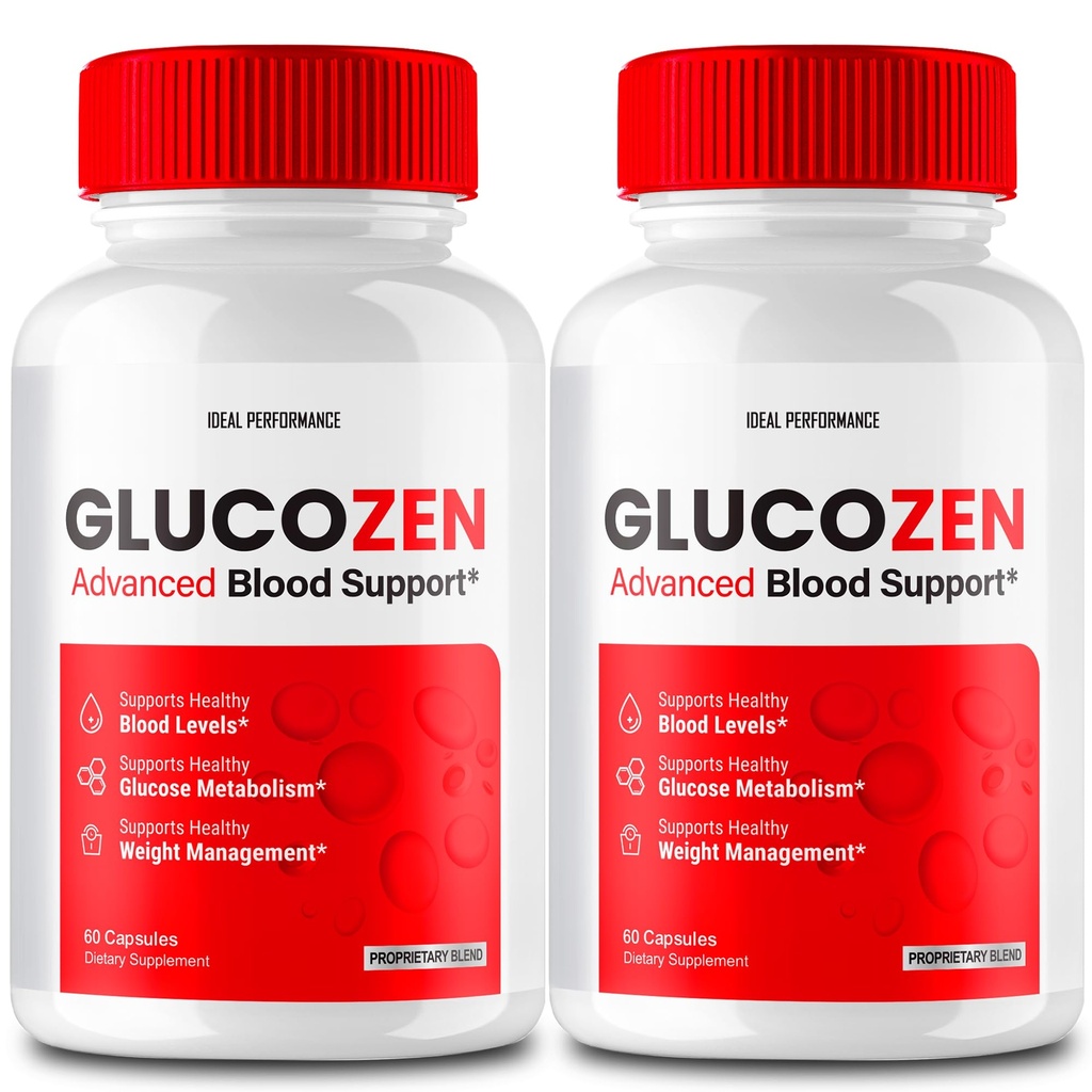 Glucozen Capsules, Glucozen Support Supplement Pills - Massima resistenza, Glucozen Health & Wellness Capsules, Glucozen Tutti Pillole Naturali di Formula, Gluco Zen Health Capsule Recensioni (2 Pack)