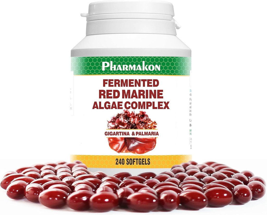 PHARMAKON Fermented Red Marine Algae Complex, Contenuto Carageenan ridotto, Gigartina & Dulse (240, Softgel)