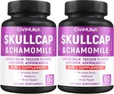 Capsule Skullcap con Skullcap, Camomilla, Balm Limone e Altro - 120 Capsule per 4 Mesi di Alimentazione (Pack of 2)