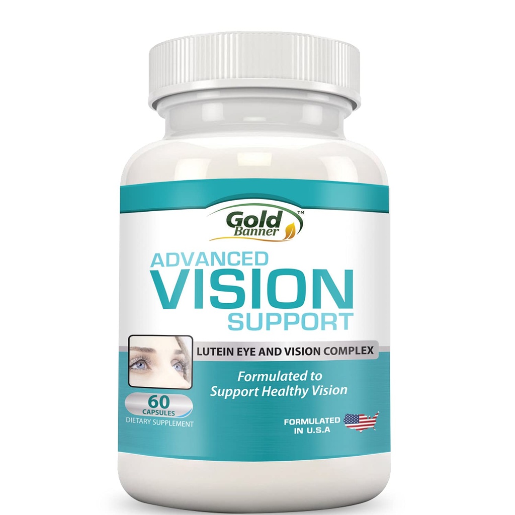 Advanced Vision Support - Lutein Eye & Vision Complex mit Lutein, Bilberry, Zink, Grapeseed & Essential Vitamins - Alle natürlichen Netzhautkapseln für Augengesundheit - Made in USA