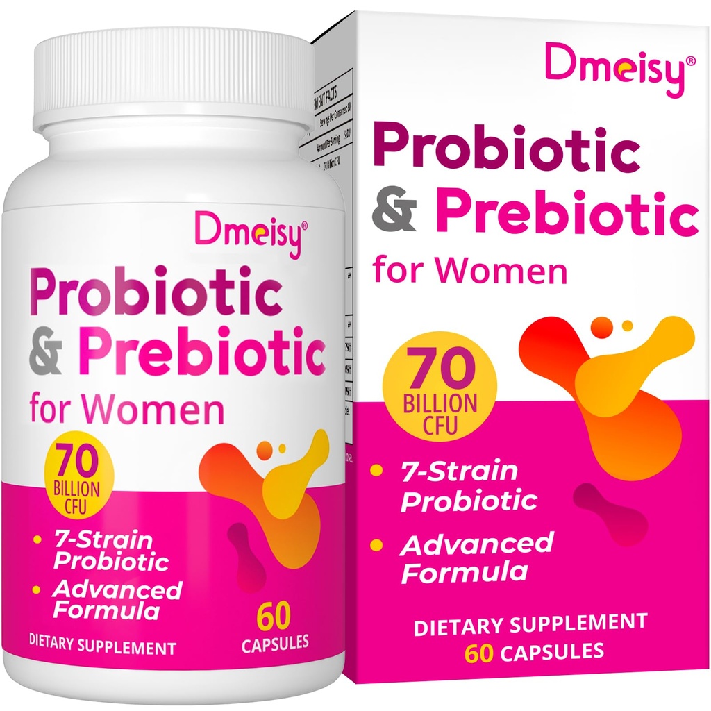 Probiotiques vaginaux, 70 milliards d'UFC Probiotiques pour femmes, 13-en-1 femmes Probiotiques et prébiotiques organiques pour vaginal, urinaire, pH équilibre, immunitaire, intestin et digestif, santé blottie - 2 mois d'approvisionnement