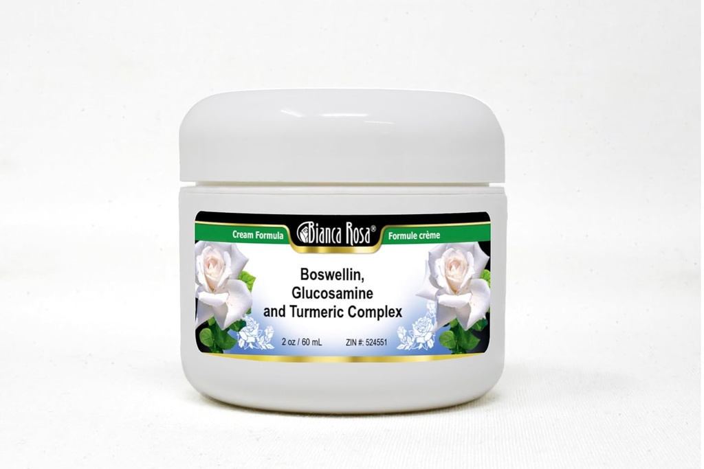 Bianca Rosa Boswellin, Glucosamine et crème complexe curcuma (2 oz, ZIN: 524551) - 3 boîtes