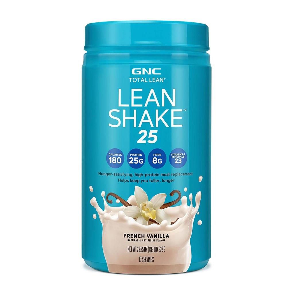 GNC Total Lean Lean Shake 25 - Französisch Vanille (16 Servietten)