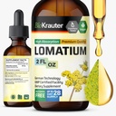 BIO KRAUTER Lomatium Root Tincture - Vegan Respiratory Support Supplement - Lomatium Dissectum Liquid Extract - Alkohol & Zucker kostenlos - 2 Fl.Oz.
