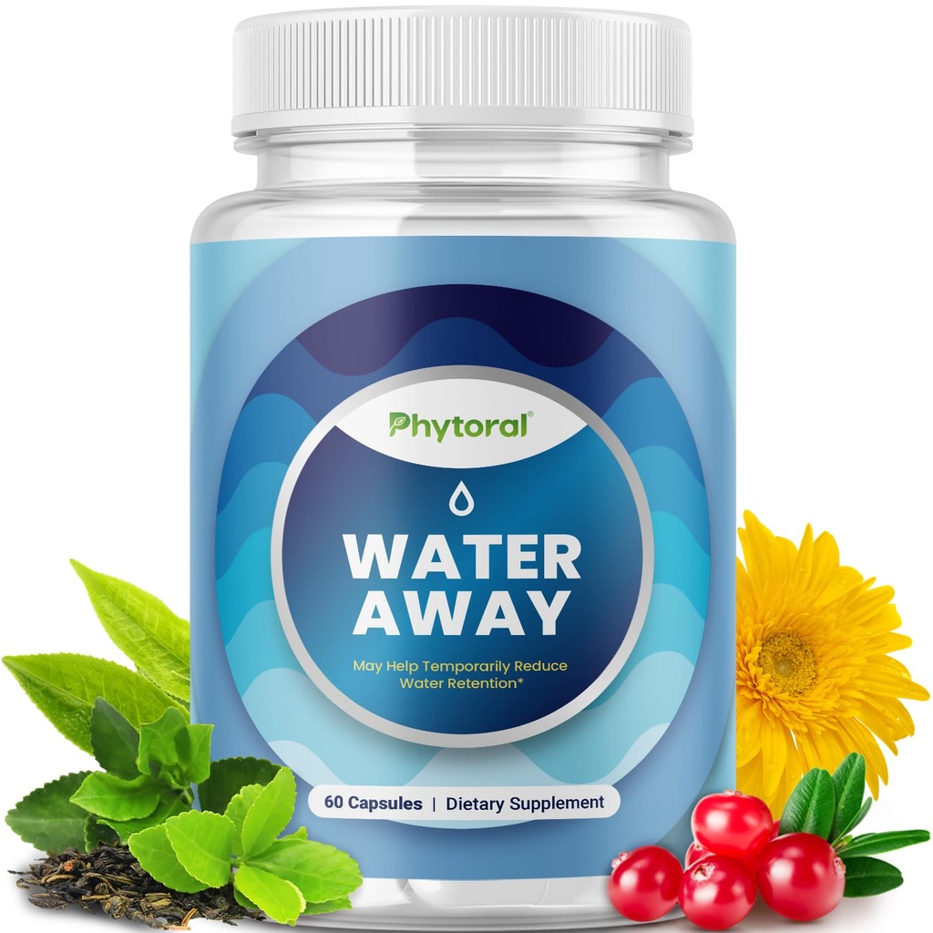 Wasserretention Pillen für Frauen und Männer - Kräuterdiuretische Ergänzungen - Flüssige Retention Ergänzung mit Dandelion Blatt Extrakt & Grüner Tee für Bloating Relief - Pillen für Leg & Feet Swelling - 60 Count