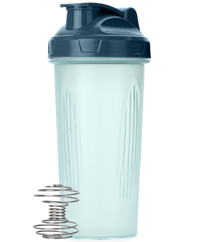 Mr. Pen- Shaker Bottiglie per miscele di proteine, 28 oz, 1 confezione, trasparente, flacone per frullatori di proteine con filo palla di whisky, bottiglia di frullatore