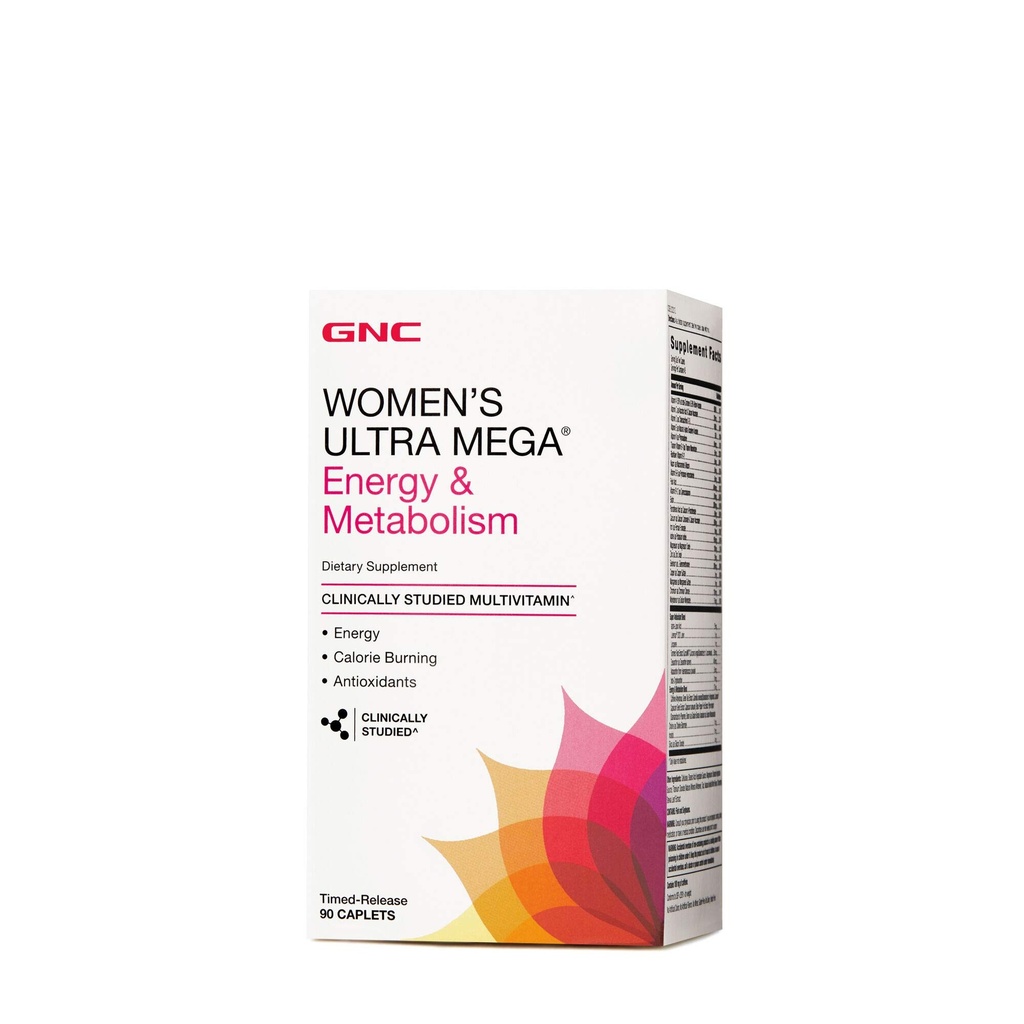 GNC Femmes Ultra Mega Énergie et Métabolisme Multivitamine pour les femmes, 90 Compte, pour l'augmentation de l'énergie, le métabolisme, et la combustion de calories