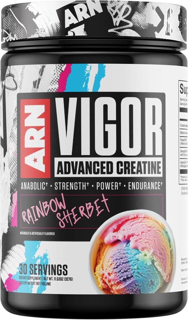 Arms Race Nutrition | ARN | Vigor Advanced Creatine Formula (30 Servierungen, Rainbow Sherbet)