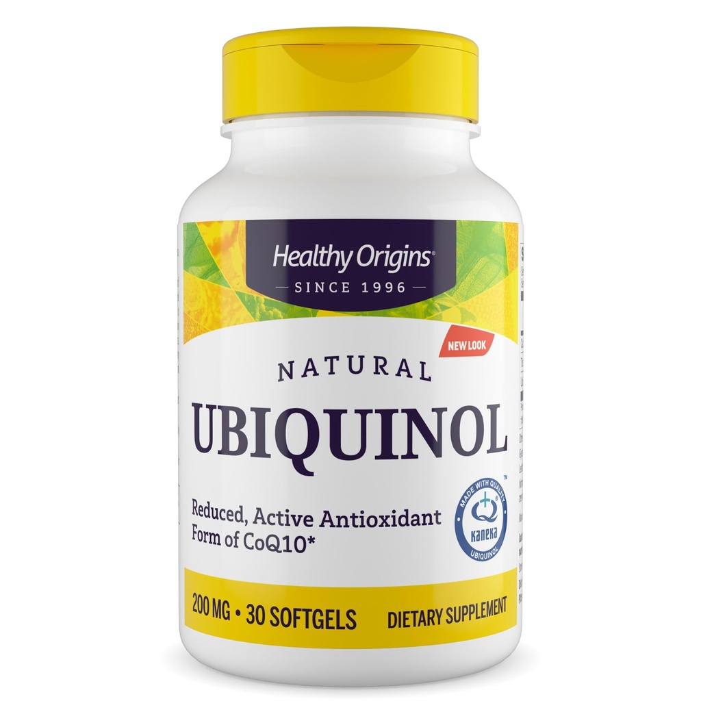 Gesunde Ursprünge Ubiquinol (Active Form von CoQ10), 200 mg - Ubiquinol Ergänzungen für Herzgesundheit & Antioxidans Unterstützung - Glutenfreie & Non-GMO Ergänzung - 30 Softgels