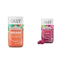 OLLY Ultra Strength Brain Softgels, Nootropic, Supporta la funzione sana del cervello, Memoria, Focus & Ultra Women's Multi Softgels, Salute generale e supporto immunitario, Omega-3s, Ferro, Vitamine A, D
