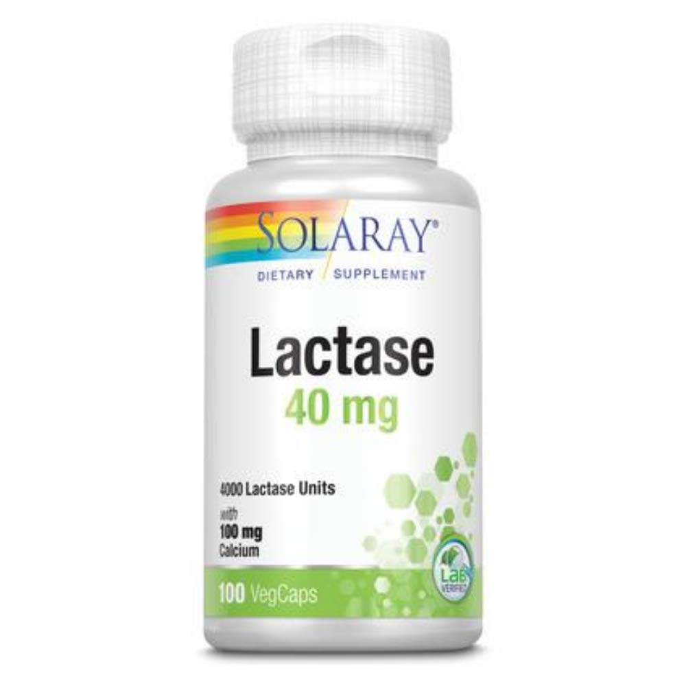 SOLARAY Lactase Kapseln, 40mg | 100 Zähler