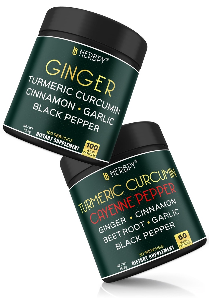 Bundle 7in1 curcumina curcuma curcuma supplemento & 5in1 Ginger supplemento