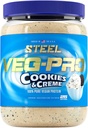 Integratori d'acciaio Veg-PRO | Vegan Protein Powder, Cookies e Creme | 25 Serve (1.65lbs) | Protein Powder with BCAA Amino Acid | Non OGM | Non Dairy | Low Carb Formula