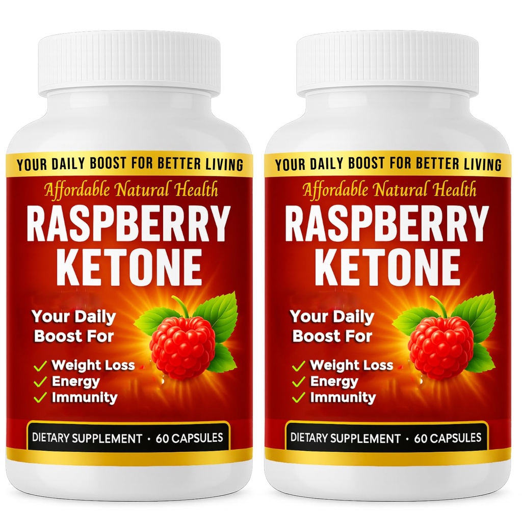 Estratto di chetone del lampone, Formula All-Natural, Può Supporto Stile di vita sano attivo, Supplemento 1000 mg, 120 capsule (non vegano), 4 mesi di fornitura, chetone del lampone vegano, Non OGM