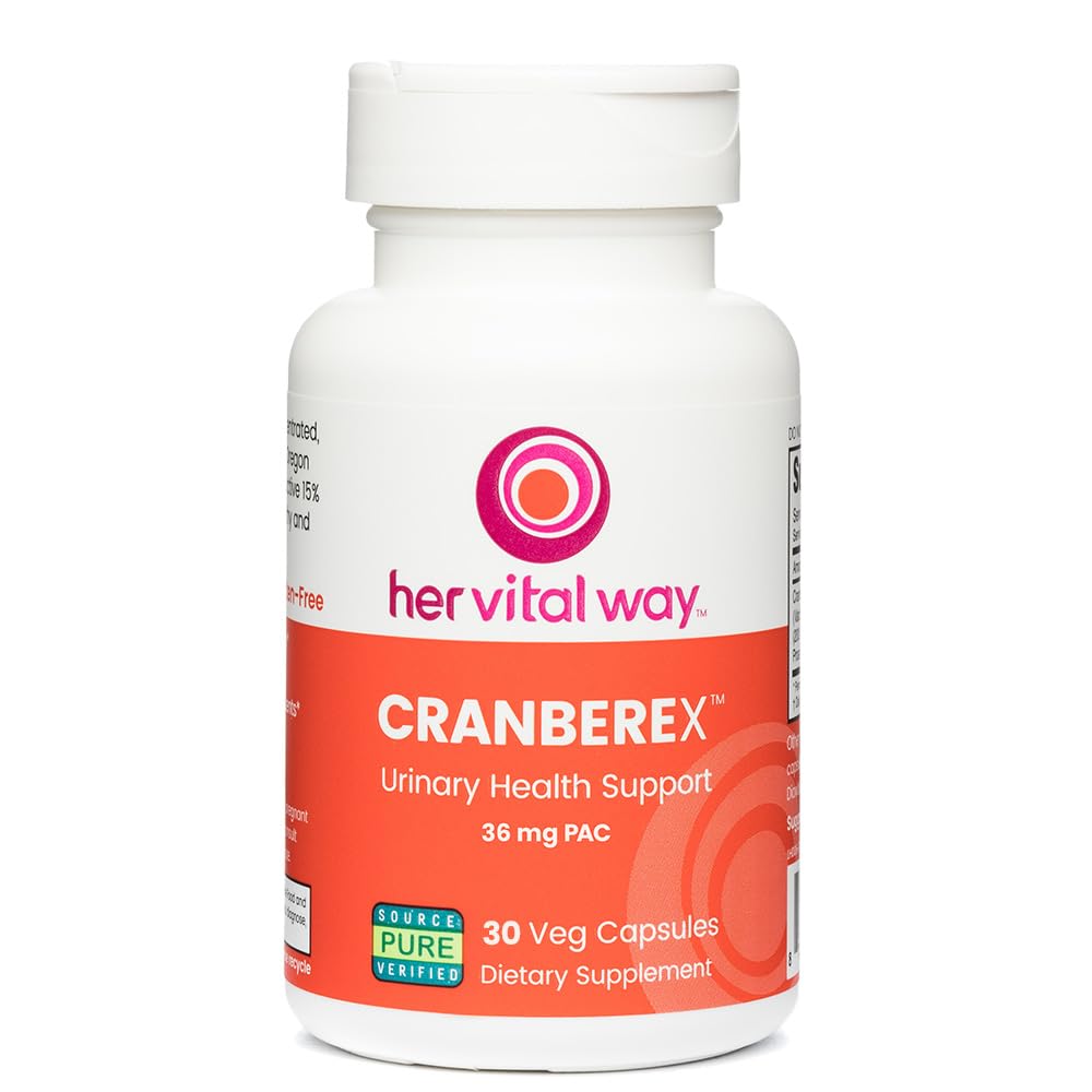 Cranberex - Cranberry Pills für Damen und Herren - Cranberry Supplement mit 36mg PAC - Cranberry Extract Kapseln für Urinary Tract Health und Kidney Care - 30 Veg Kapseln