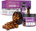 Probiotici per cani Probiotici Cuciture e enzimi digestivi Prebiotici Salute Gut Itchy Probioticos Pelle che prurito Diarrea Chew Supplementi Canina Pet Prebiotici 200 Natural Soft Chewable Tablets