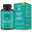 WellPath Zen Stress Relief Supplement + Mood Support | Calm, Stress & Energy Support | Ashwagandha Root, Rhodiola Rosea, L-Theanine, Lemon Balm | Capsule Herbal, 60 Ct