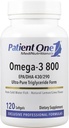 Un paziente Omega-3 800 | Supplemento al cuore di sostegno, salute cognitiva e congiunta* | Olio di pesce Omega-3 con EPA e DHA | 120 Softgels