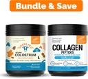 Sandhu's Pure Bovine Colostrum Powder Supplement für Mensch & Collagen Peptide Powder| Immune, Haar, Haut, Nagel und Joint Health Support| Non-GMO