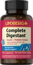 Formule multienzymes complète de Digestant de Lindberg avec Pancréatine et chlorhydrate de Bétain, 120 capsules