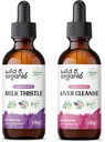 Wild & Organic Milk Thistle Tincture 2 fl oz & Liver Cleanse Tincture 2 fl oz