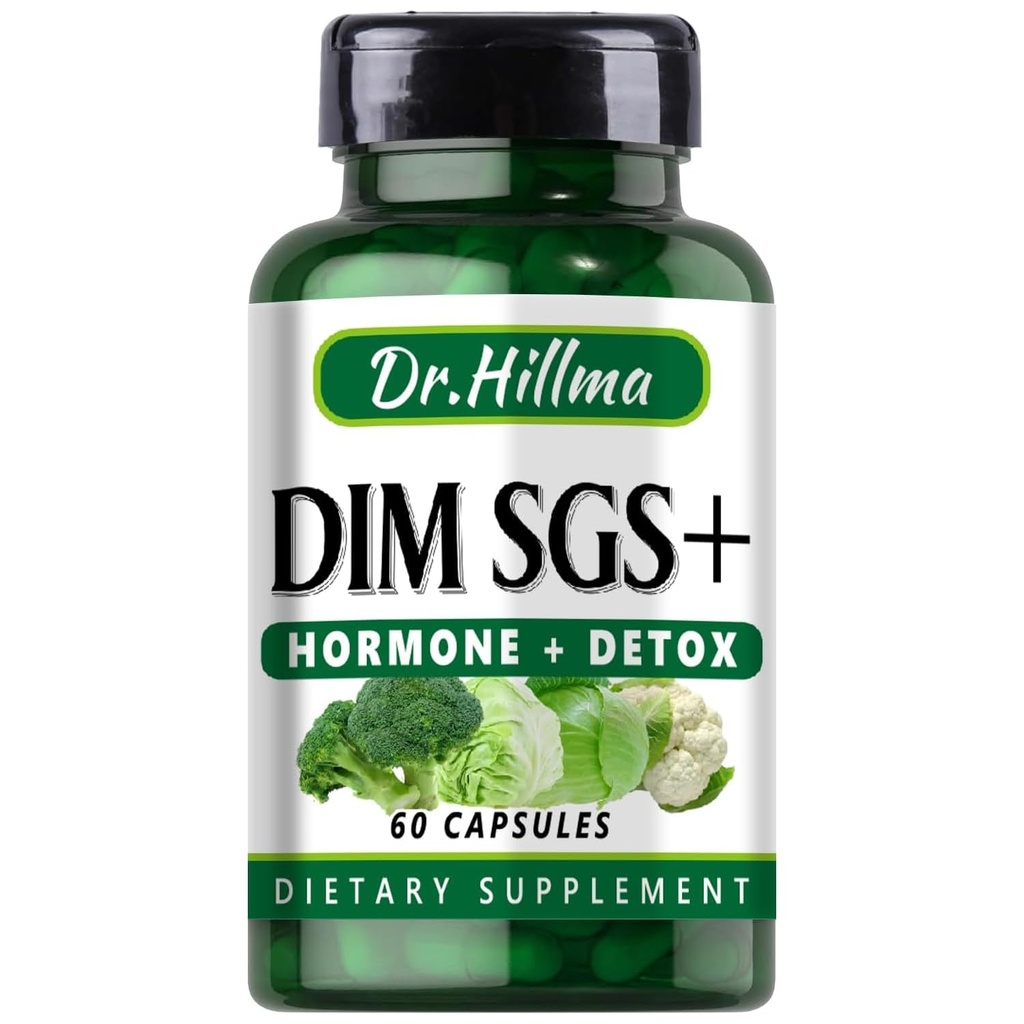 Dim ormone Detox Supplemento 200Mg Diindolylmethane Encourages Normale Supplemento di estrogeni per le donne, Integratori di flash caldi dell'acne ormonale, Supporto di menopausa, promuove la disintossicazione(60Capsules)