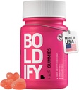 Boldify Hair Growth Gummies - Zucchero-Free Biotin Gummies - Vitamine Vegane ad azione rapida per pelle, unghie e capelli - 5000mcg Biotin/Serving, 30-Day Supply - Natural Strawberry Flavor