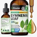 BIO KRAUTER Gymnema Sylvestre Extrakt Tropfen - Alkohol und Zuckerfrei - Vegan Gymnema Blatt Extrakt 2 Fl.Oz.