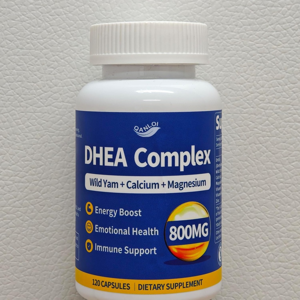 DHEA 200mg Supplement - Unterstützt Energie, Stoffwechsel, Immunität - 120 Kapseln