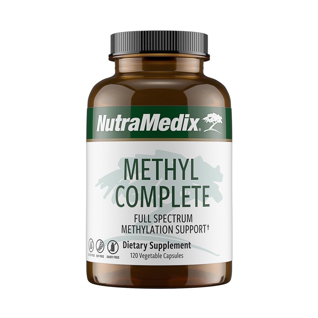 NutraMedix Methyl Complete - Complete Methylation & Energy Support Capsules - Vitamin B2, B6, B12 & Folate - mit Kreatin Monohydrat & Betaine Anhydrous (120 Count)