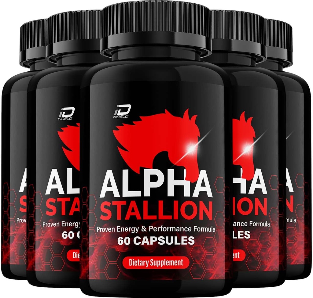 Alpha Stallion Pillen Offizielle Formel - AlphaStallion Kapseln hohe Leistung Formel - maximale Stärke, Alpha Stallion All-Natural Formel, StallionAlpha Bewertungen (5 Pack - 300 Kapseln)
