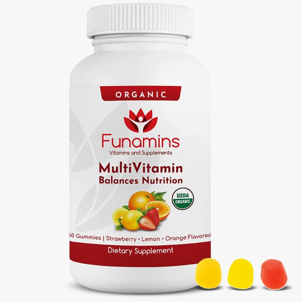 Mummia organica MultiVitamins, Miscela di 11 Nutrienti Essenziali, per bambini e adulti, Vegan, 60 Conte; Fragola assortita, Limone, Arance Flavors