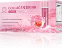 Collagen Drink 6000mg Marine Collagen Peptide, flüssige Kollagen Shots für Frauen mit Hyaluronsäure, Vitamin C, Collagen Supplements unterstützen Haut, Haar & Nail, 0.85 Fl.Oz x30 Flaschen, Apple Flavor