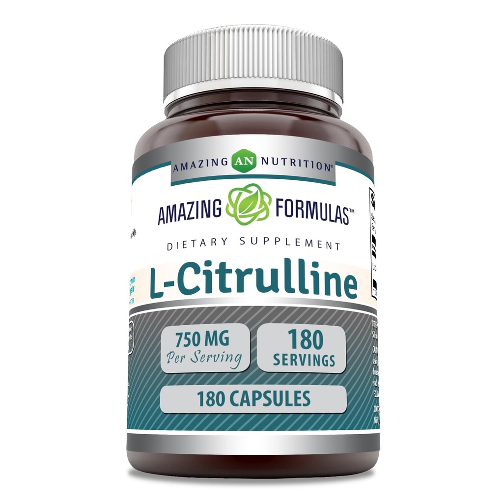 Erstaunliche Formeln L-Citrulline Ergänzung | 750 Mg Per Serving | 180 Kapseln | Non-GMO | Gluten-Free | Made in USA