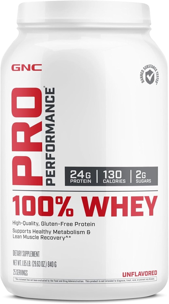 GNC Pro Performance 100% Whey - Unflavored (25 Serve)