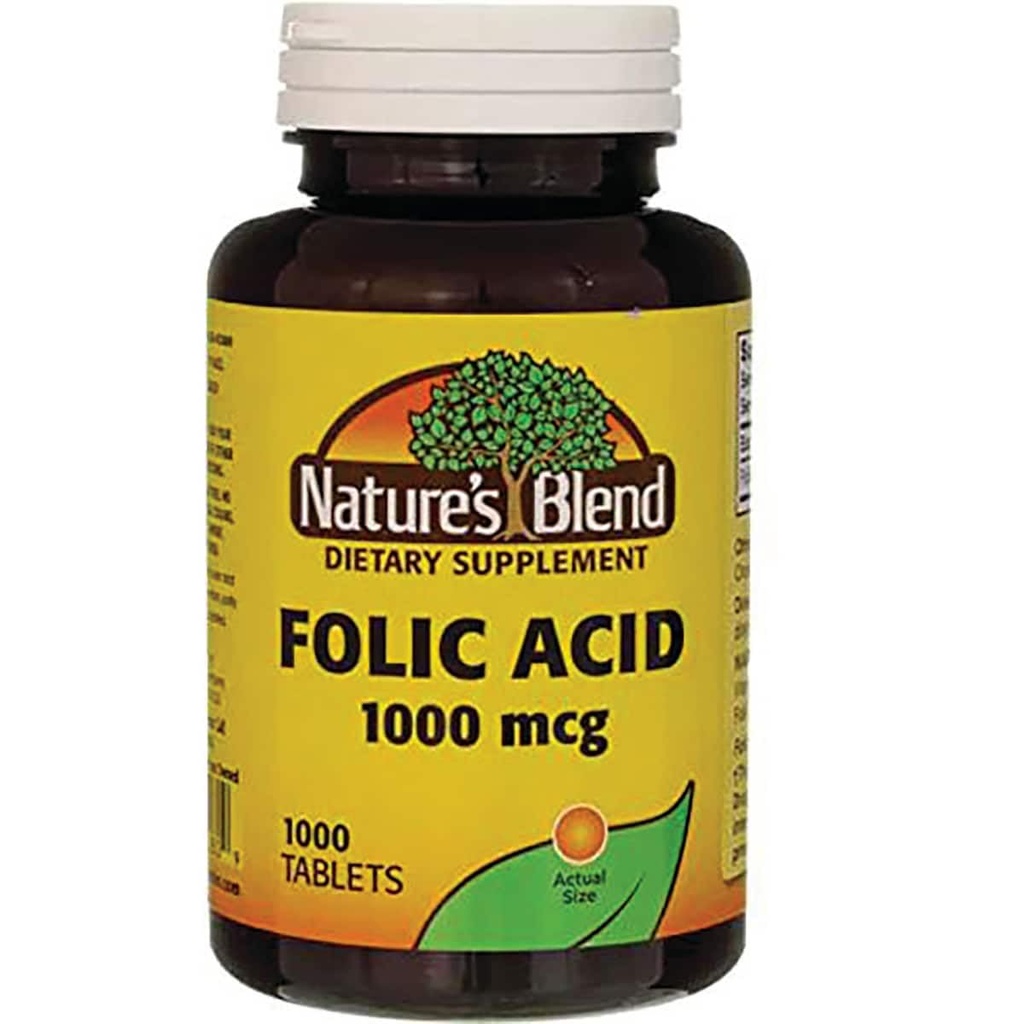 Acido Folico di miscela della natura 1000 mcg 1.000 mcg 1000 Tabs