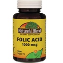 Acide folique de la nature 1000 mcg 1000 mcg 1000 Tabs