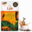 LYFE Bio Instant Decaf Mushroom Coffee – Lion, Chaga, Cordyceps, Turquie Tail.