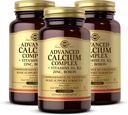 Solgar Advanced Calcium Complex - 120 Tabletten, Packung von 3 - mit Zink, Boron, Vitamine D3 & K2 - Non-GMO, Glutenfrei, Dairy Free - 90 Gesamt Servierungen
