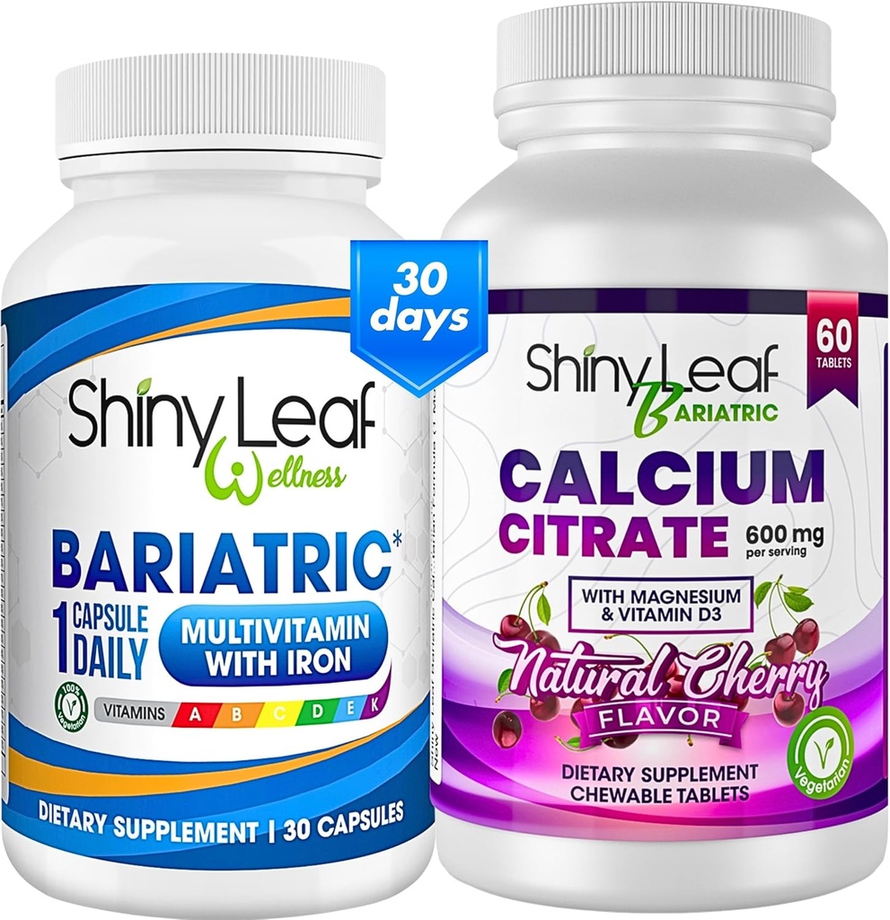Bariatric Multivitamin mit Eisen einmal-a-Day und Kirsche Kaubares Calcium Citrat für Post Bariatric Chirurgie einschließlich Magen Bypass und Hülse (1 Monat)