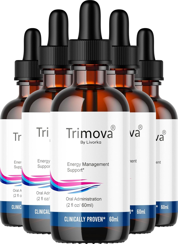 (5 Pack) Trimova Liquid Drops, Trimova Drops Advanced Formula, TrimovaDrops Vitamin, TrimovaDrops Metabolic, TrimovaDrops Metabolismo 5 bottiglie per 150 giorni