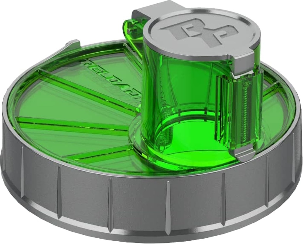 Attaccamento della proteina XL e supplemento per polveri di allenamento pre e post, BPA Free, Dispenser di prova a spirale, Universalmente si adatta alla maggior parte dei contenitori del prodotto, Electric Lime, Reload Pro