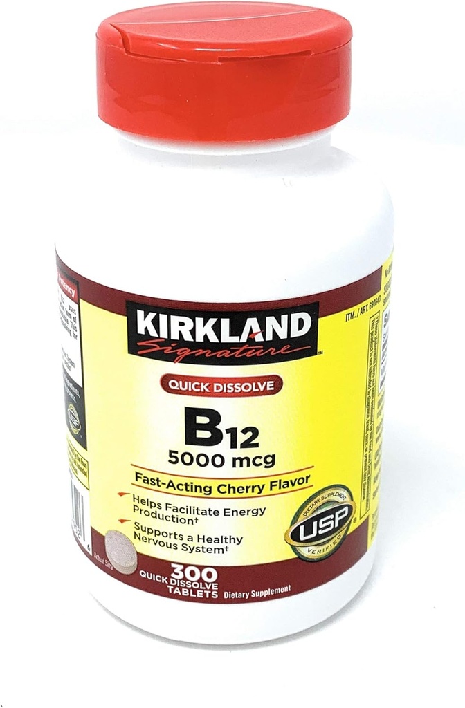 Kirkland Signature Quick Dissolve B-12 5000 mcg, 300 Tablets