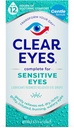 Clear Eyes Sensitive Gocce di occhio – Rilievo delicato per rosso, prurito, occhi secchi, 12 ore di comfort rilassante, 0.5 Fl Oz
