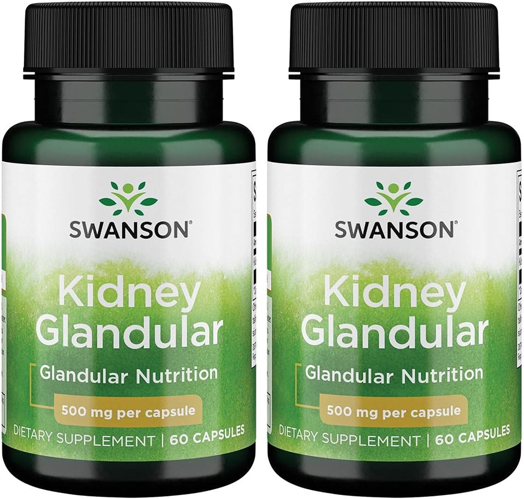 Swanson rene ghiandolare 500 mg 60 tappi 2 confezione